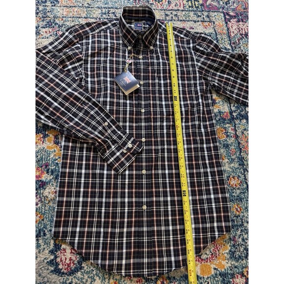 NWT T.Harris London Men's Plaid 100% Cotton Button Down Shirt Size Small - Picture 6 of 9